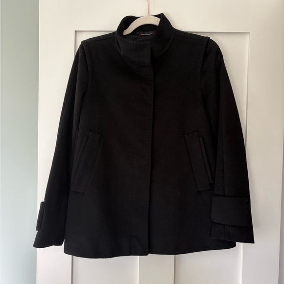 MaxMara Women's Black Pea Coat - Picture 10 of 15